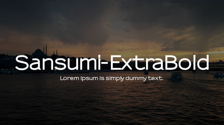 Sansumi-ExtraBold Font