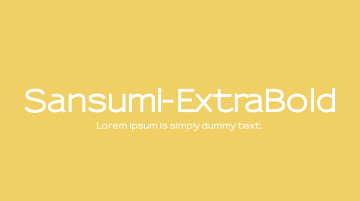 Sansumi-ExtraBold Font