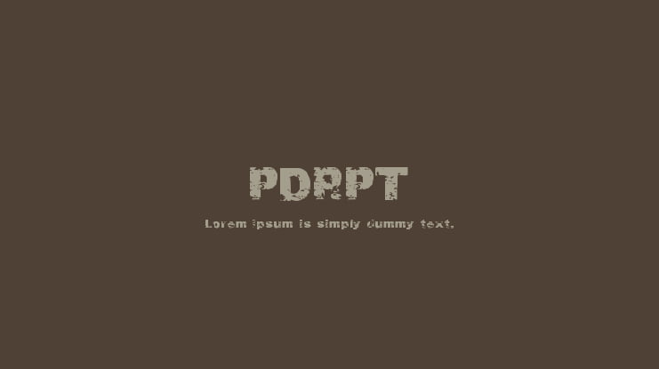 PDRPT Font