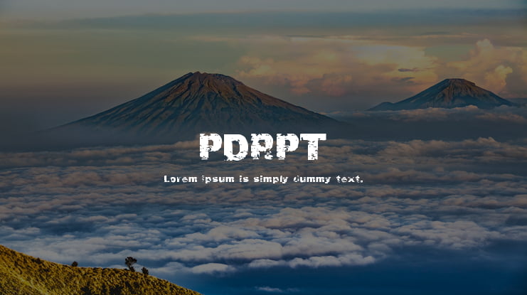 PDRPT Font