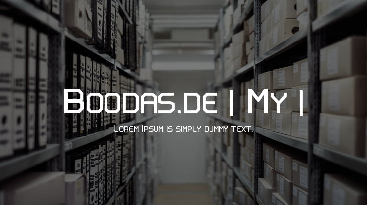 Boodas.de | My | Font Family