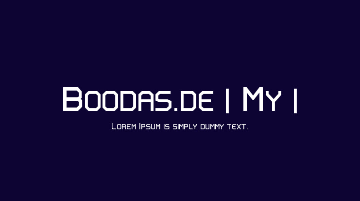 Boodas.de | My | Font Family