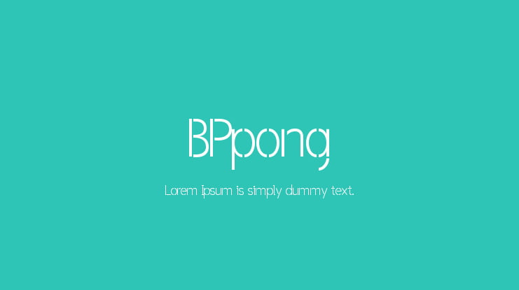 BPpong Font
