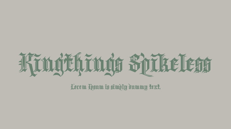 Kingthings Spikeless Font