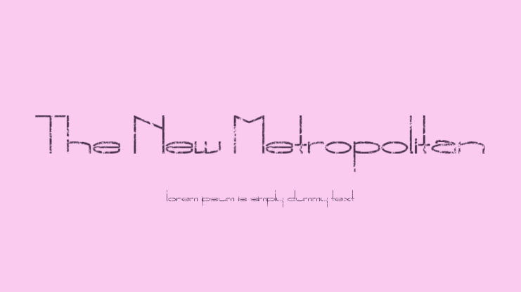 The New Metropolitan Font
