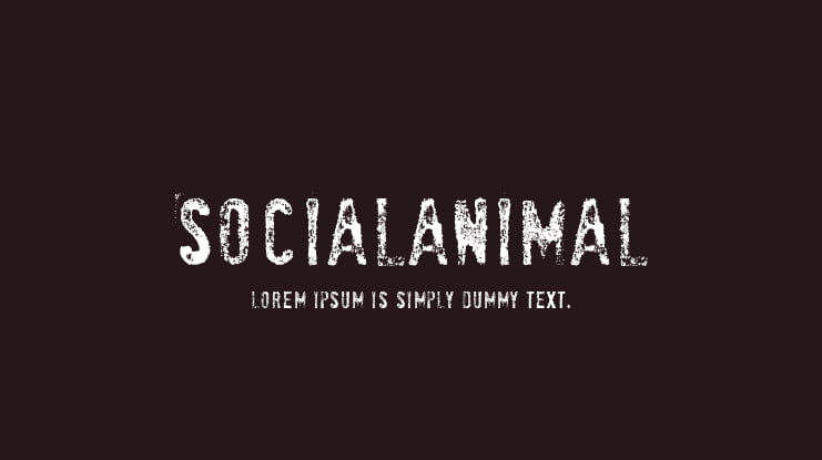 SociaLAnimaL Font