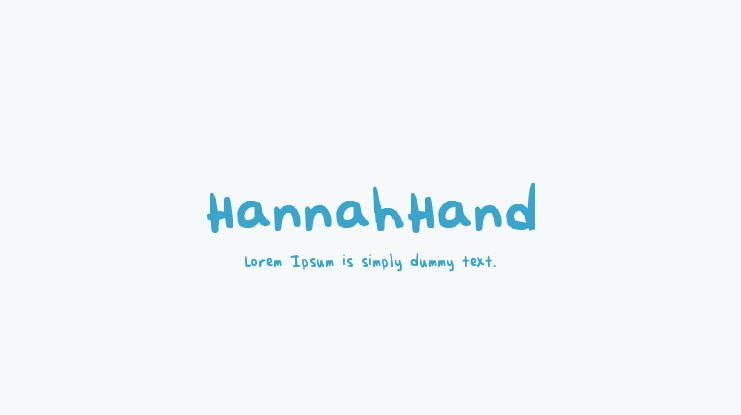 HannahHand Font