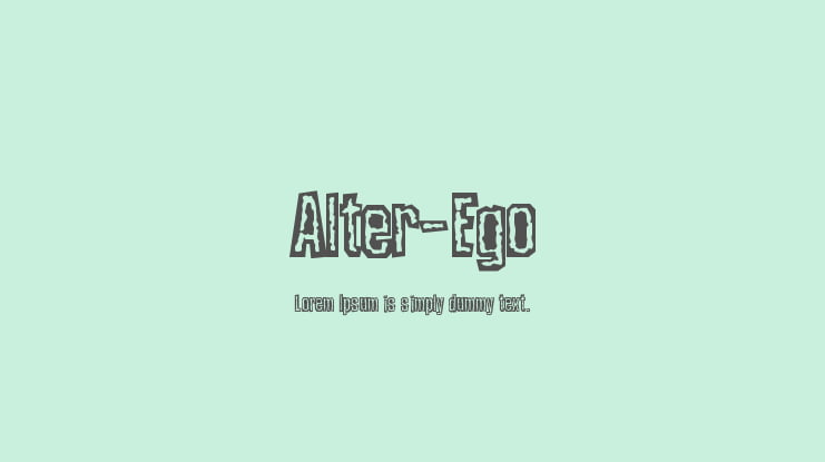 Alter-Ego Font