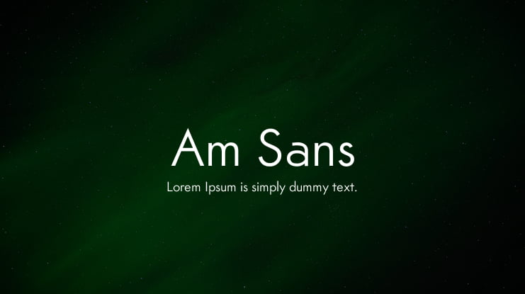Am Sans Font Family