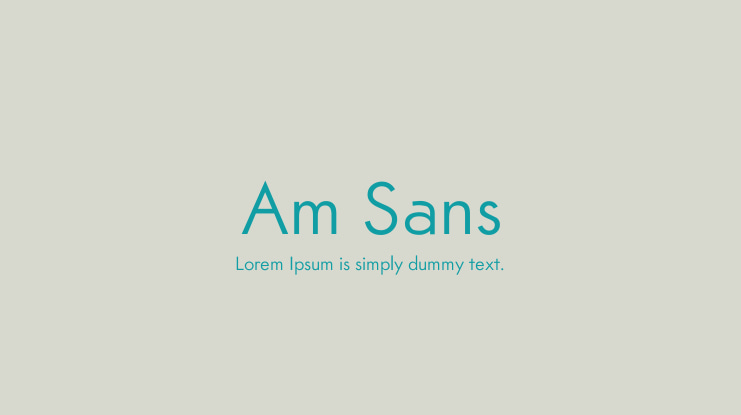 Am Sans Font Family