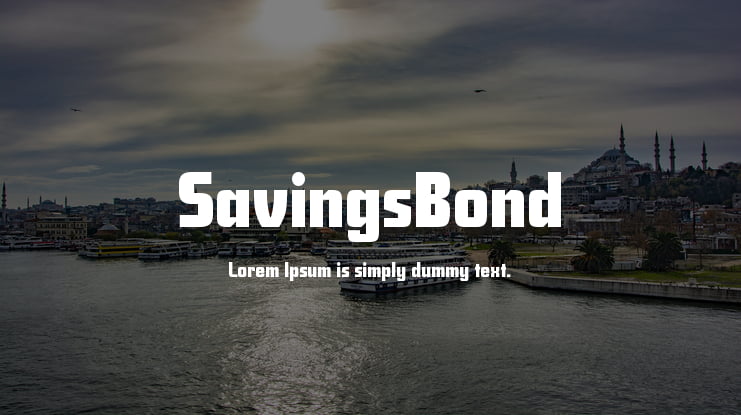 SavingsBond Font