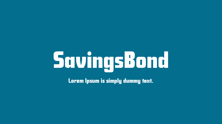 SavingsBond Font
