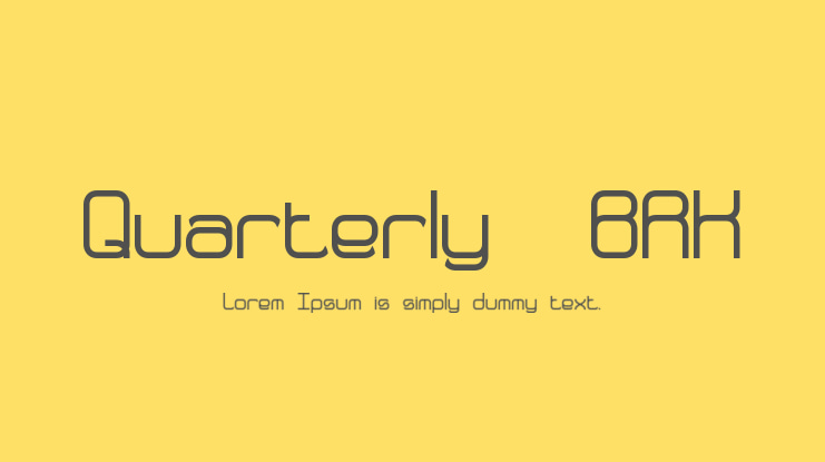 Quarterly  BRK Font Family