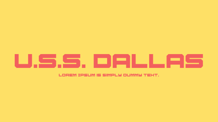 U.S.S. Dallas Font Family