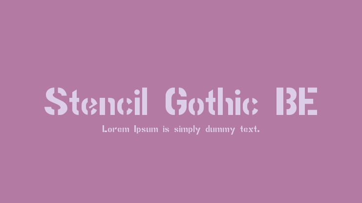 Stencil Gothic BE Font