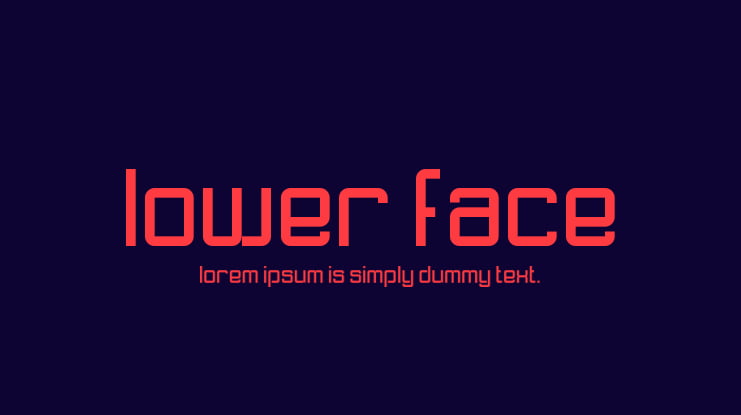 Lower Face Font