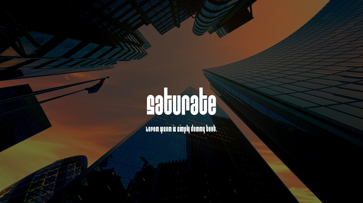 Saturate Font