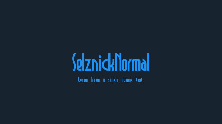 SelznickNormal Font