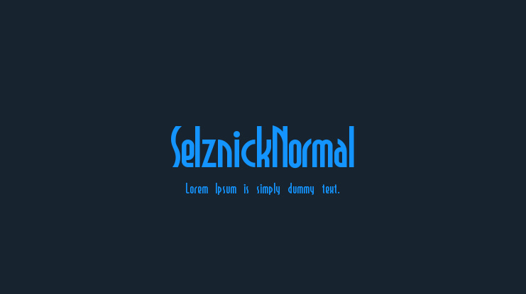 SelznickNormal Font