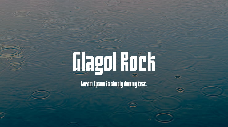 Glagol Rock Font
