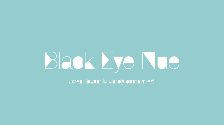 Black Eye Nue Font