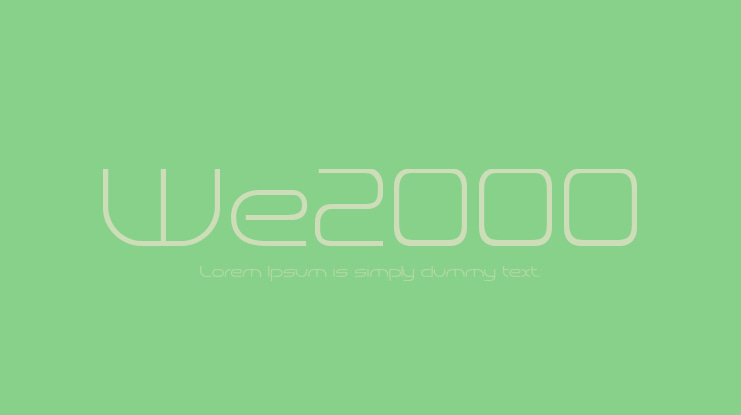 We2000 Font : Download Free for Desktop & Webfont