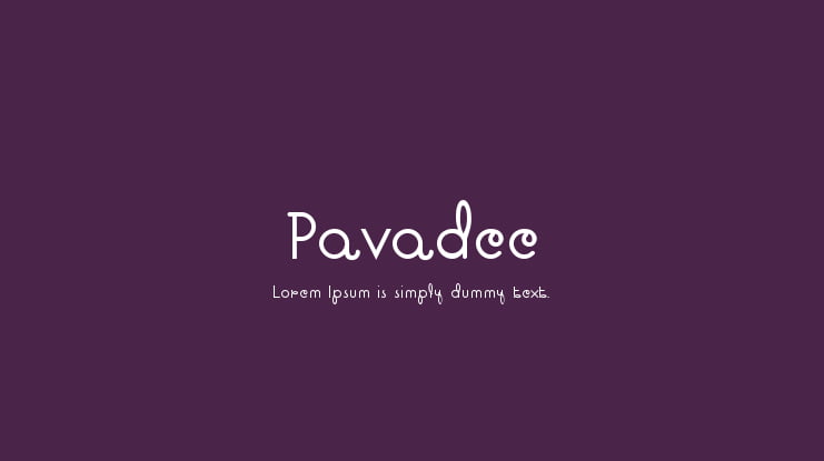 Pavadee Font