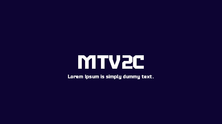 MTV2C Font