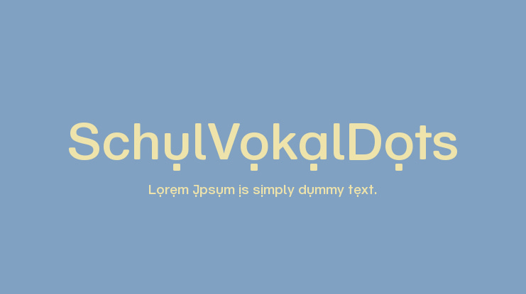 SchulVokalDots Font Family