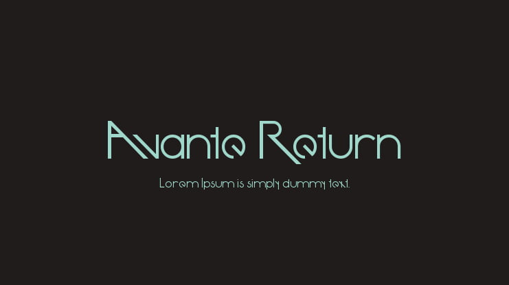 Avante Return Font