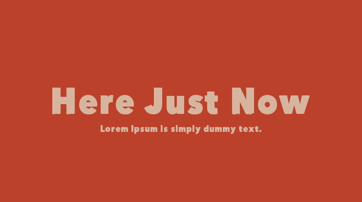Here Just Now Font Family