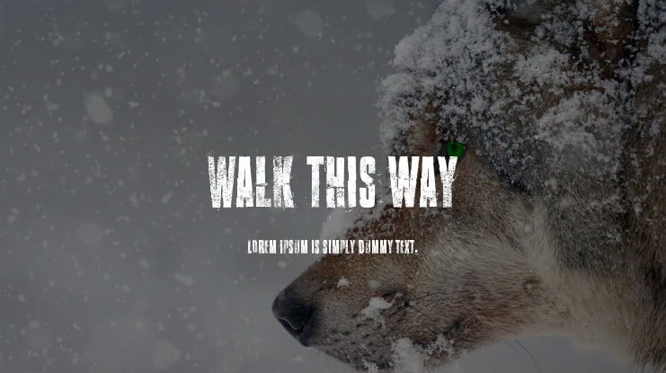 Walk this way Font
