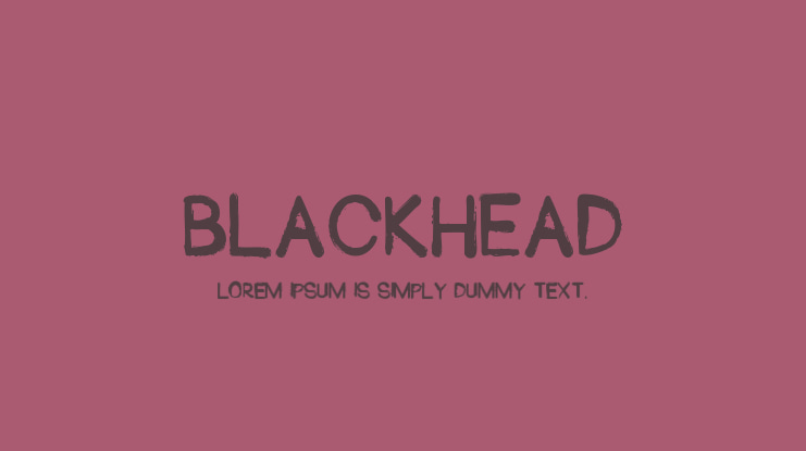 Blackhead Font