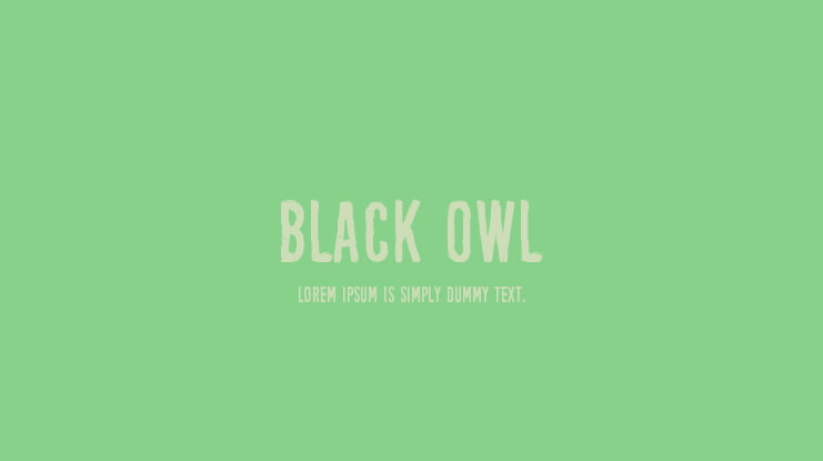 Black Owl Font