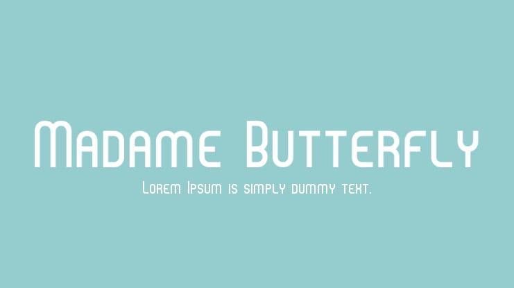 Madame Butterfly Font