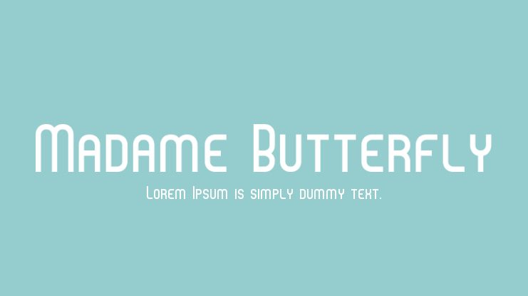 Madame Butterfly Font