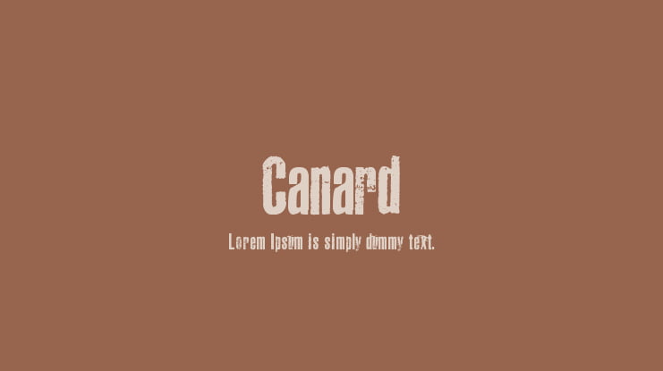 Canard Font
