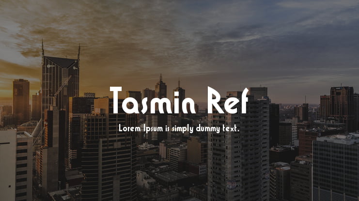 Tasmin Ref Font