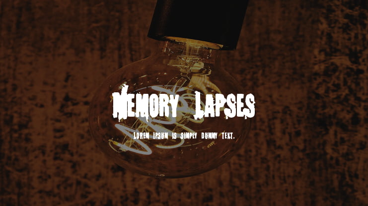Memory Lapses Font