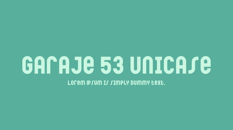 Garaje 53 Unicase Font