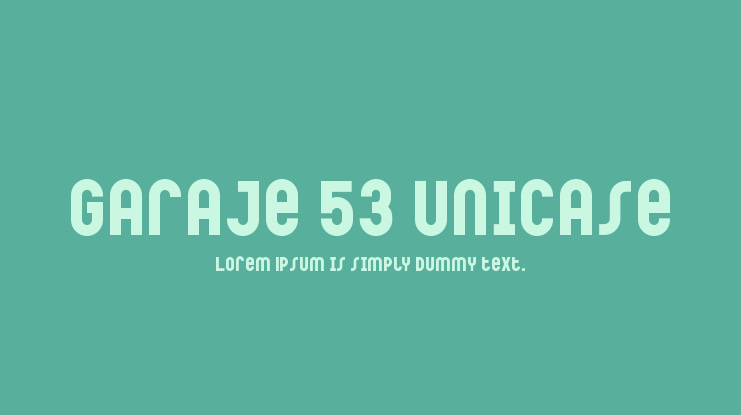 Garaje 53 Unicase Font