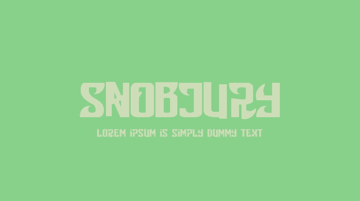 Snobjury Font