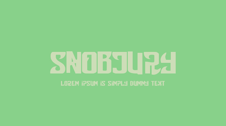 Snobjury Font