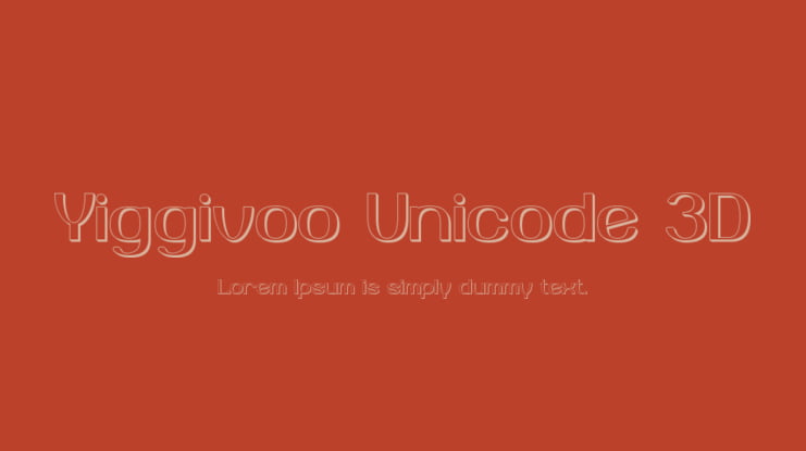 Yiggivoo Unicode 3D Font Family