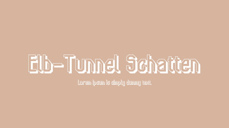 Elb-Tunnel Schatten Font Family