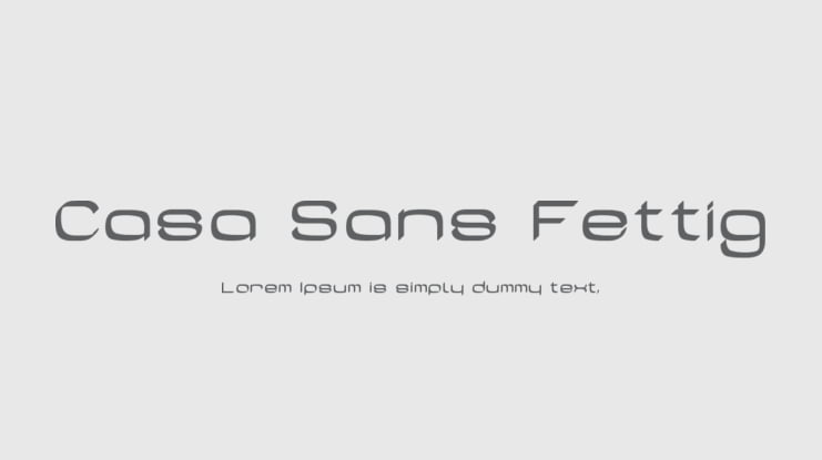 Casa Sans Fettig Font Family