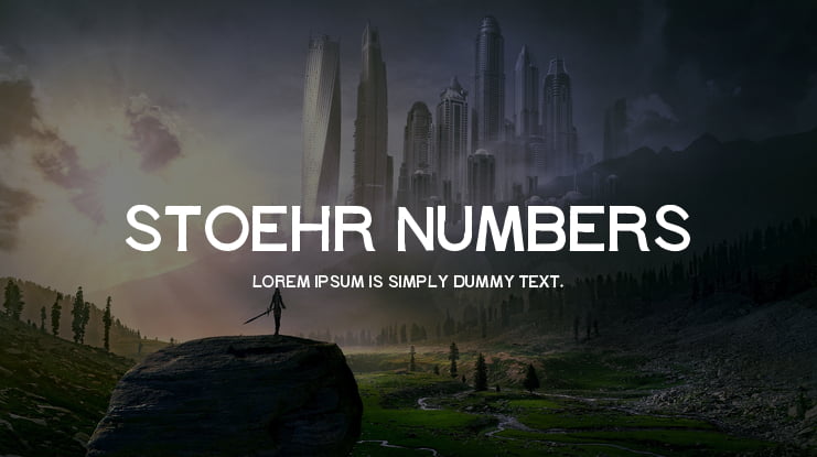 Stoehr numbers Font