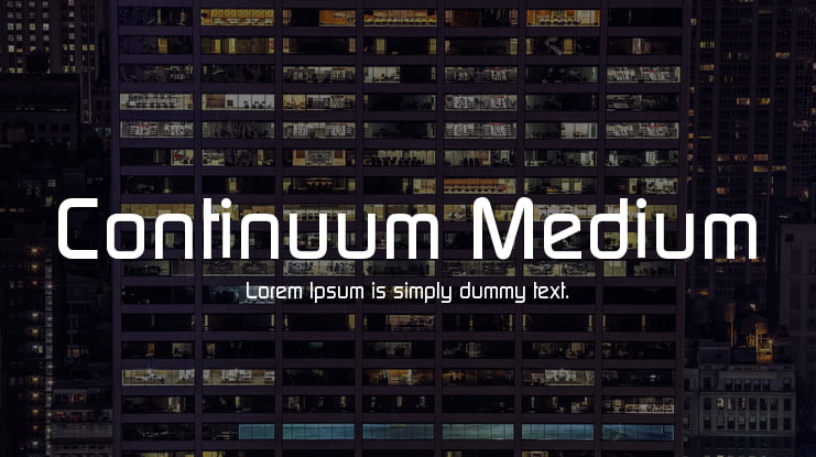 Continuum Medium Font
