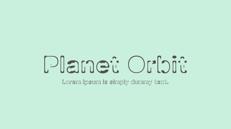 Planet Orbit Font