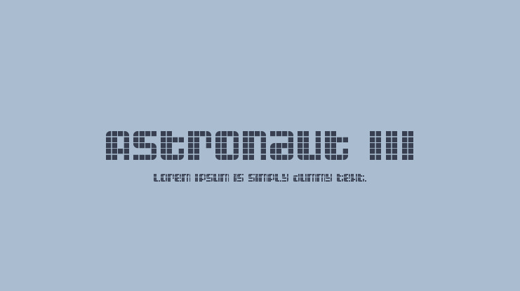 Astronaut III Font Family